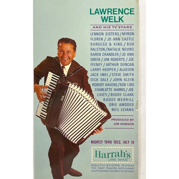 1967 Lawrence Welk and His TV Stars at Harrahs Lake Tahoe Casino Hotel Postcard - Picture 3 of 4